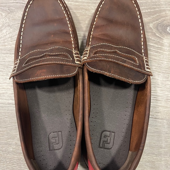 FootJoy Shoes Footjoy Mens 95 Club Casual Brown Leather Slip On Penny Loafer Golf Shoe 791